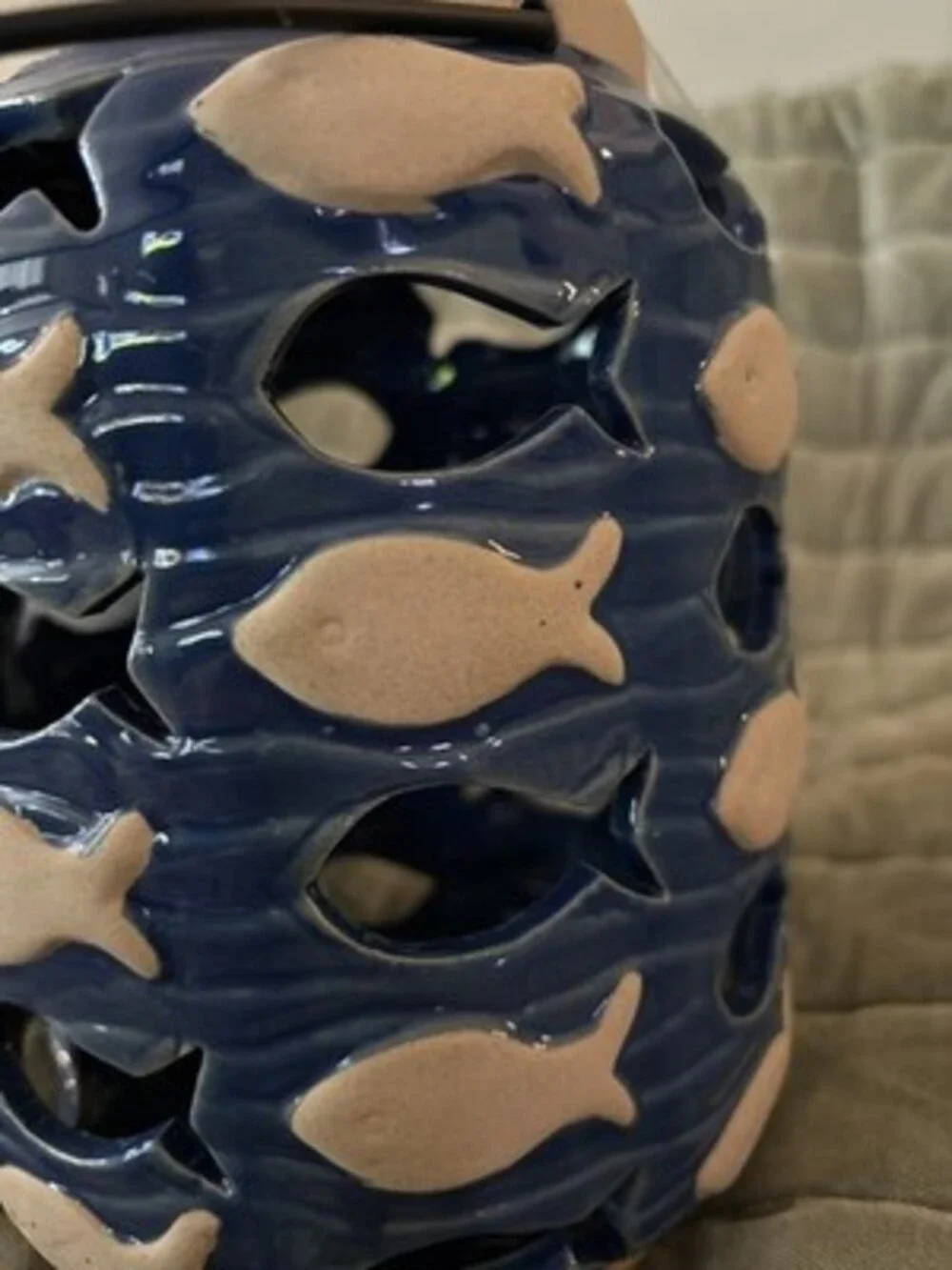 Sonoma Goldfish Ceramic Candle Lantern